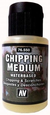 Medium Vallejo Chipping 76550, 75 ml, ефект лупење боја, транспарентен
