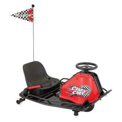 Kart elektrik Razor Crazy Cart 20173861 me bateri litiumi, 250W, 19 km/h, kuqezi