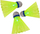 Shuttlecock badminton me LED Enero Universal, set 3 copë, najlon, neon e verdhë