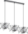 Llampë e varur Adviti Corrado 3P AD-LD-6213GGE14S, 3xE14 40W, metal edhe qelq, krom