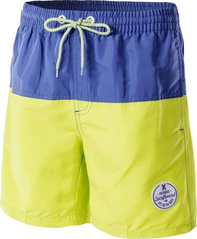 Shorc plazhi për kalama AquaWave DRAKON JR, poliester, madhësia 158, blu navy me lime