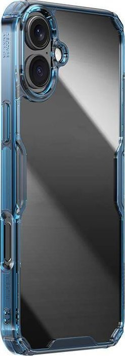 Kapak telefoni Nillkin Nature Pro për iPhone 16 Pro Max, TPU i butë, kapak i pasmë i tejdukshëm, blu transparente