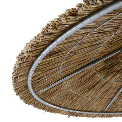 Çadër plazhi Straw Umbrella HM5439, diametër 250 cm, shtyllë druri 10 cm, ngjyrë natyrale