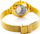 Orë grash PACIFIC X6094-05, çelik mesh, 34mm, ngjyrë ari