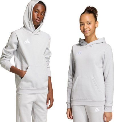 Bluzë me kapuç Adidas ENT22 Juniors, xhep kangur, për fëmijë, gri e hapur