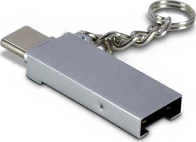 Читач на картички Inter-Tech USB-C USB 2.0, microSD, црн