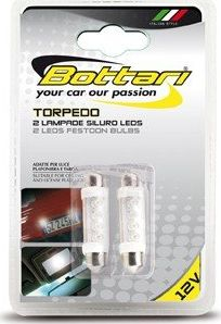 Llamba LED për veturë Bottari Festoon C5W, set 2 copë, dritë e bardhë