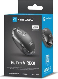 Mouse Natec Vireo 2, USB, 1000 dpi, i zi