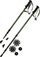 Shkopinj trekking Brother, teleskopik 65–135 cm, me antishok, jeshil