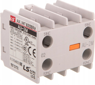 Помошен контактор AuCom AU-2M 2B, монтажа со завртки, IP20