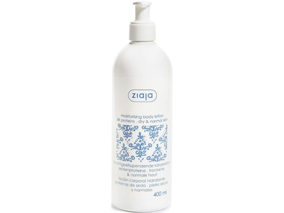 Losion trupi Ziaja Silk Proteins, hidratues, 400ml, i bardhë