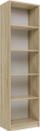 Рафт за книги Topeshop SHELF UNIT R50, ламинатна иверица, 5 прегради, sonoma oak
