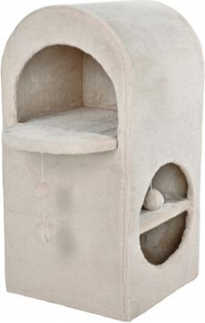 Кула за мачки со кревет, 78 x 48 x 133 см, со сизал за гонење, беж