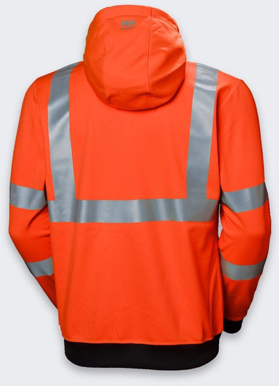 Bluzë pune Helly Hansen ADDVIS ZIP HOODIE, me kapuç, reflektuese, portokalli, XXL
