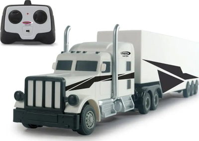 Kamion lodër me telekomandë Jamara RC Container Truck 1:16, 2.4GHz, për kalamaj 6+, i bardhë