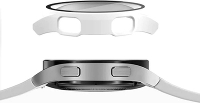 Mbrojtëse Strado 2 në 1 për Galaxy Watch 4 44mm, kasë me xham të temperu, e zezë