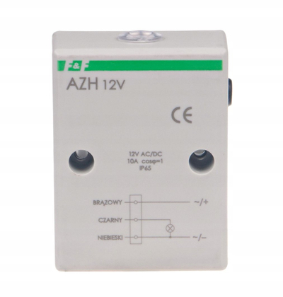 Relé fotosensor F&F AZH-S PLUS, 12V AC/DC, IP65, e bardhë