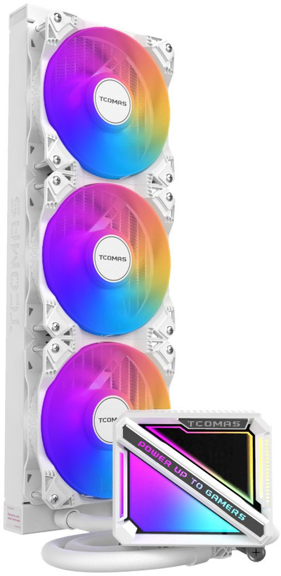 Sistem ftohjeje me ujë për CPU Tcomas LE200 360, radiator 360 mm, ARGB, i bardhë