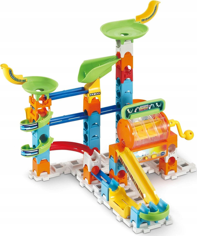Set për me ndërtu me guralecë VTech Marble Rush Super Action Set L100 E, me zëra, shumëngjyrësh