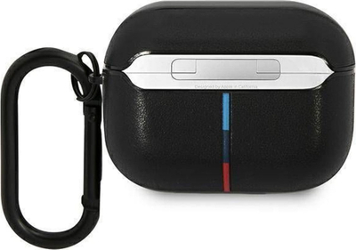 Mbulesë kufjesh BMW Leather Curved Line për AirPods Pro, lëkurë ekologjike, e zezë
