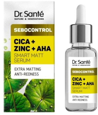 Serum matifikues për fytyrë Dr. Sante Sebocontrol Cica + Zink + AHA, për lëkurë me vaj, 30 ml