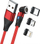 Kabllo magnetike RealPower, 2m, 3A, e kuqe me adaptera