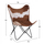 Karrige metal-dërrasë lopë e bardhë–kafe 76×74×92 cm (HM8292.02), bardhë/ kaftë
