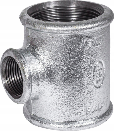 Tee me vidë AGAflex, 1 1/2" x 3/4" x 1 1/2", e galvanizuar