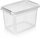 Kuti plastike me kapak 2L, e mbyllshme, transparente