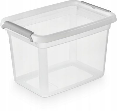 Kuti plastike me kapak 2L, e mbyllshme, transparente
