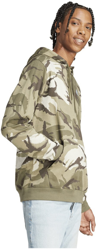 Bluzë me kapuç adidas Camo për meshkuj, pambuk, kamuflazh jeshil