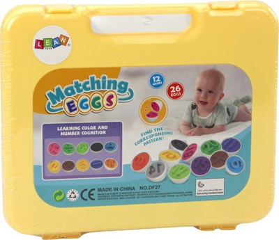 Lodër edukative Leantoys Puzzle Eggs In A Suitcase, 26 vezë, shumëngjyrëshe