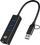 Adapter rrjeti Conceptronic DONN07BA, USB 3.0 në Gigabit Ethernet, 3 porta USB, i zi