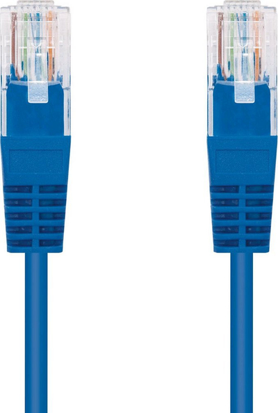 Kabllo rrjeti C-TECH Patchcord Cat5e UTP, 0.25m, RJ45, blu