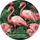 Set pikture me numra Art Craft Flamingos in Flowers KHO-R1005, kanavacë rrethore 39cm