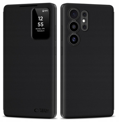 Kapotë portofol Tech-Protect Smart Wallet, për Samsung Galaxy S25 Ultra, me dritare Smart View, e zezë