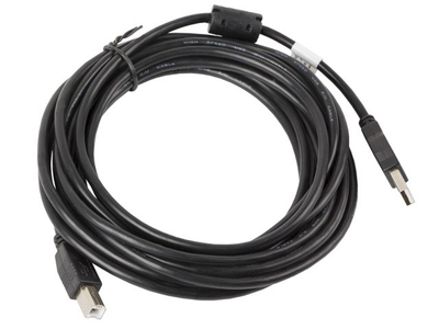 Kabllo USB Lanberg USB A në USB B, 5 m, e zezë