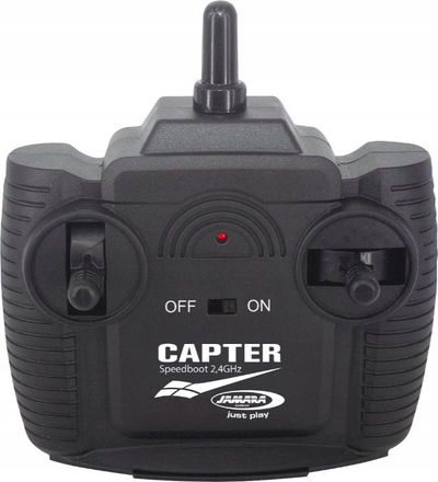 Anije lodër me telekomandë Jamara Capter Speedboat Junior, 32 cm, 2.4GHz, e bardhë e kuqe