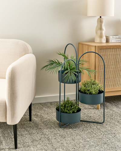 Stendë për bimë Beliani COLUTENA, metal 56 cm, 3 nivele, blu e errët
