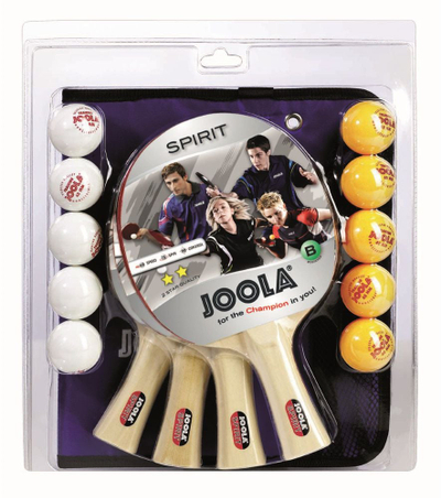 Set pingpongu Joola Family, 4 paleta, 10 toptha, me kuti