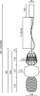 Lampë varese Caro Smoked, 28W LED, qelq i tymsum, krom
