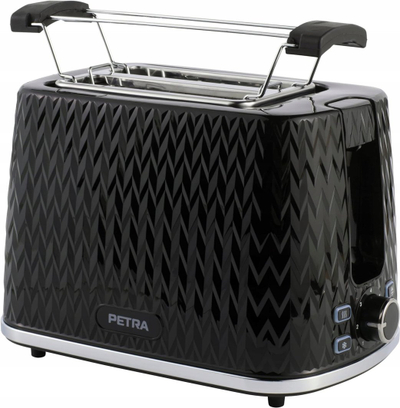Toster Petra PT3860BLKVDEEU10 Chevron, 2 feta, 7 nivele pjekjeje, i zi
