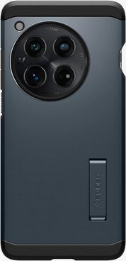 Këllëf telefoni Spigen Tough Armor për OnePlus 12, këmbëz për ta vënë në këmbë, metal slate