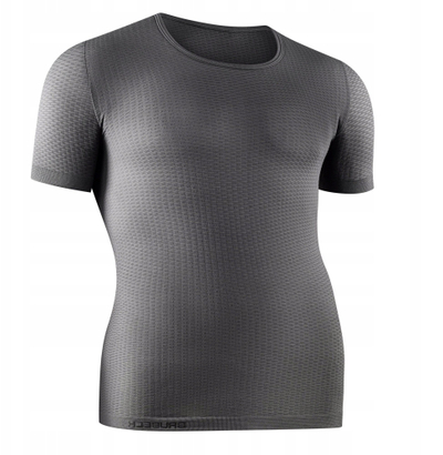 Bluzë bazë Brubeck Base Layer SS10540, termike, mëngë të shkurtra, gri, madhësia S