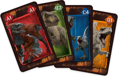 Карти за игра Cartamundi Jurassic World 4in1, сет 4 игри, за деца