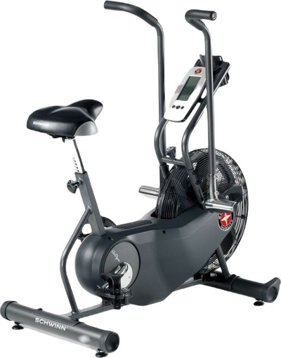 Biçikletë stërvitje Schwinn Airdyne AD6, me ajër për rezistencë, ekran LCD, gri e errët