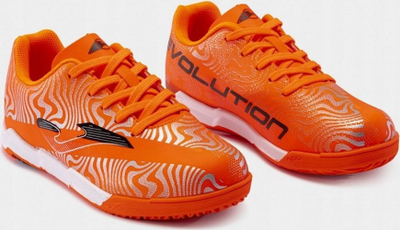 Këpucë futbolli salle Joma Evolution 2408 IN, për kalamaj, me taban që s’rrëshqet, portokalli