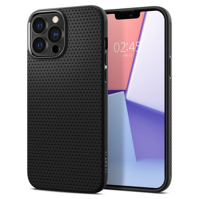 Mbështjellëse për iPhone 13 Pro Max Spigen Liquid Air, e zezë