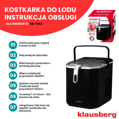 Prodhues akulli Klausberg KB-7883, 1.2L, 100W, i zi