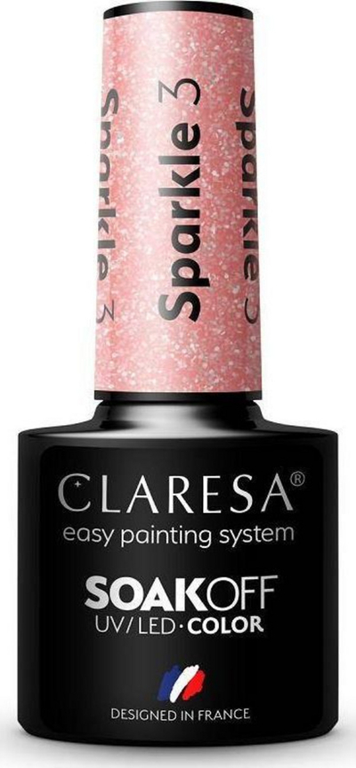 Llak hibrid për thonj Claresa Soak Off, Sparkle 3, 5 g